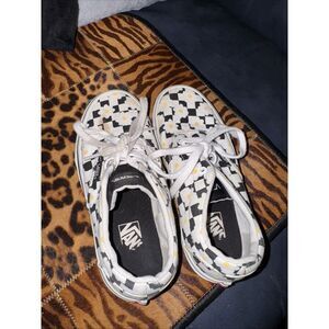 Vans Doheny Daisy Flower Checkerboard Skate Shoes Size 2